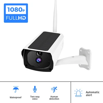 

Solar Camera Wifi Wireless 1080P IP cctv videcam with Solar Panel Night-vision Human Detect Waterproof IP66 64G for ios Android