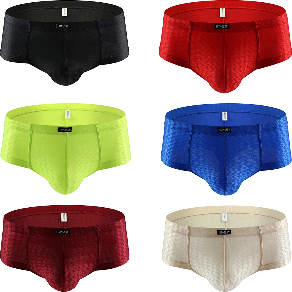 Men Cheeky Boxer Briefs Elastic Skimpy Underwar Bulge Pouch