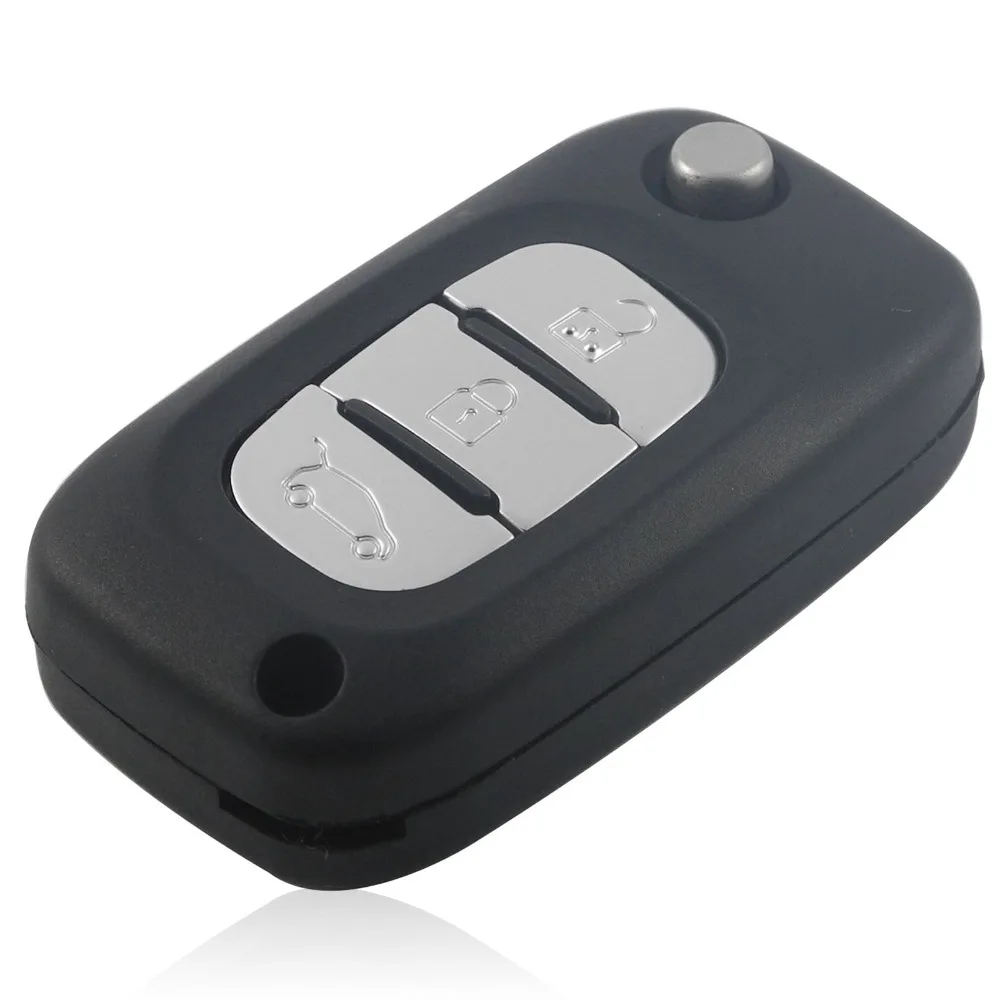 Jingyuqin для Renault Megane 2/3 кнопки Clio кнопки чехол для ключа автомобиля дистанционный Флип складной авто ключ Замена оболочки