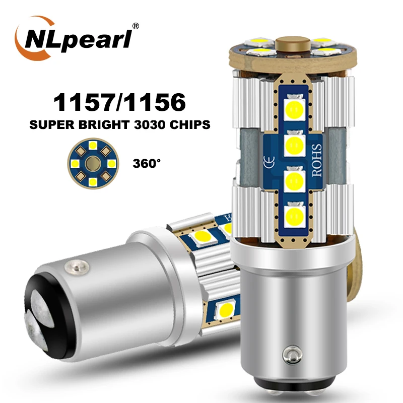 2 шт. Автомобильные светодиодные лампы 1157 BAY15D P21/5 Вт 3030 SMD Ba15s P21w 1156 Bau15s Py21w 12-24 В |