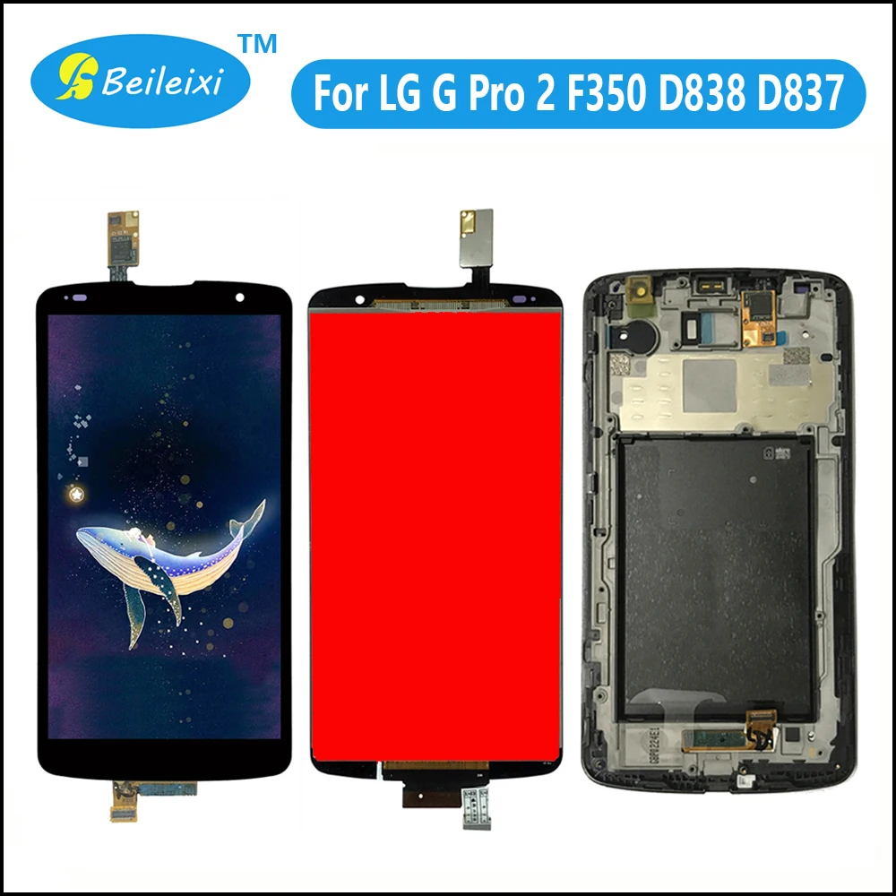 

LCD Display Touch Screen Digitizer Assembly Repair Rreplacement For LG G Pro 2 F350 D838 D837 F350L F350K F350S