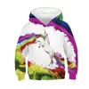 Sudadera con capucha de unicornio para niños y niñas, abrigo con estampado 3D para primavera, prendas de vestir exteriores para niños, regalo de Navidad ► Foto 3/6