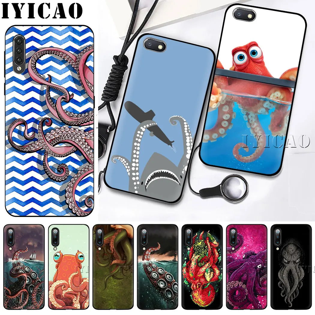 IYICAO Tentacles of sea octopus Soft Silicone Case for Redmi Note 7 8 6 5 Pro 5A Prime 7A K20 Go Cover | Мобильные телефоны и