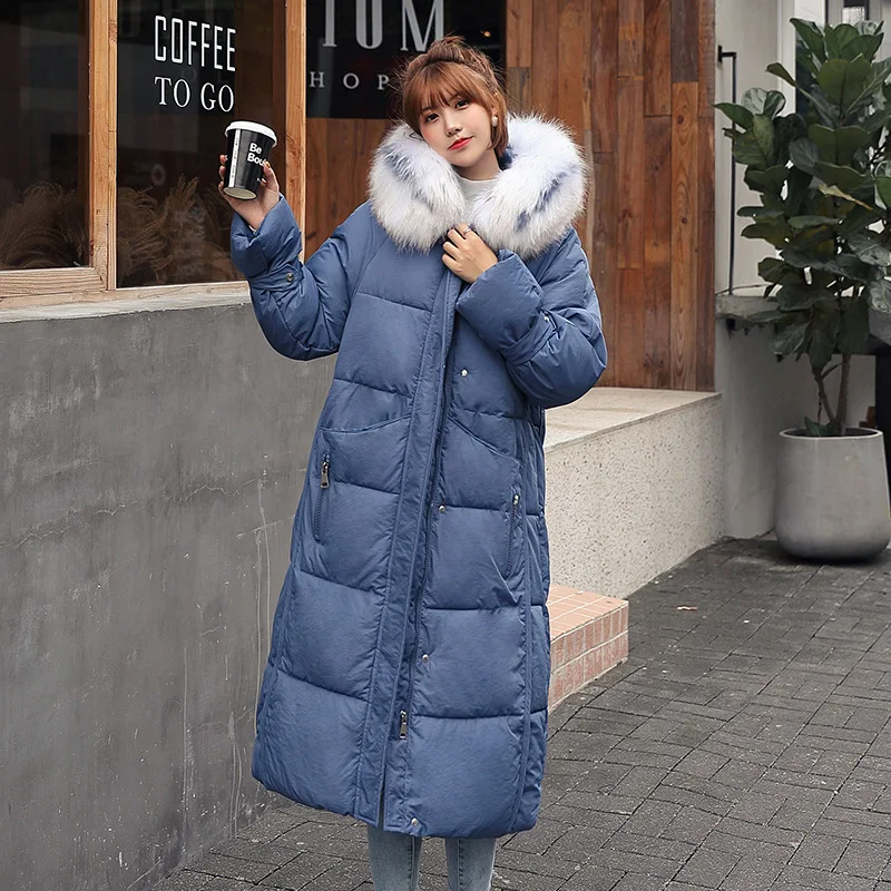 

Cotton-padded Clothes Women's Mid-length 2019 New Style Korean-style Loose-Fit over-the-Knee Thick down Jacket Cotton-padded Clo