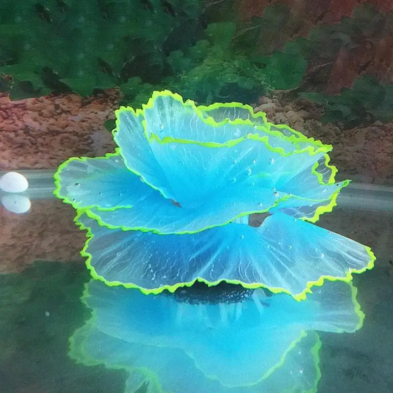 Artificial Lettuce Coral Simulation Underwater Plants Aquarium Fish Tank Decor Add a Unique Landscape Colorful Beautiful