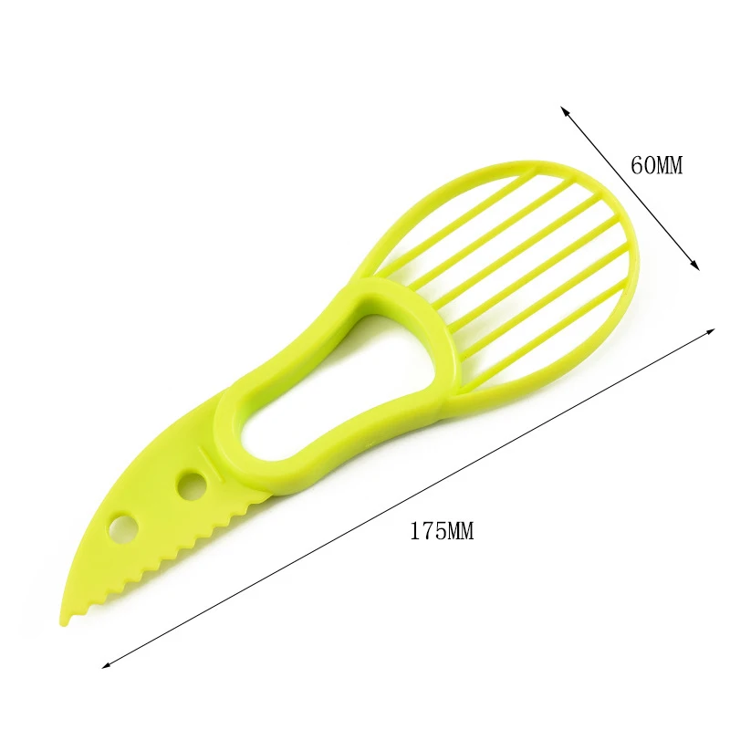 Fruit Slicer 3 In 1 Avocado Slicer Shea Corer Butter Fruit Peeler Cutter Pulp Separator Plastic Knife Kitchen Vegetable Tools Kitchen Gadgets