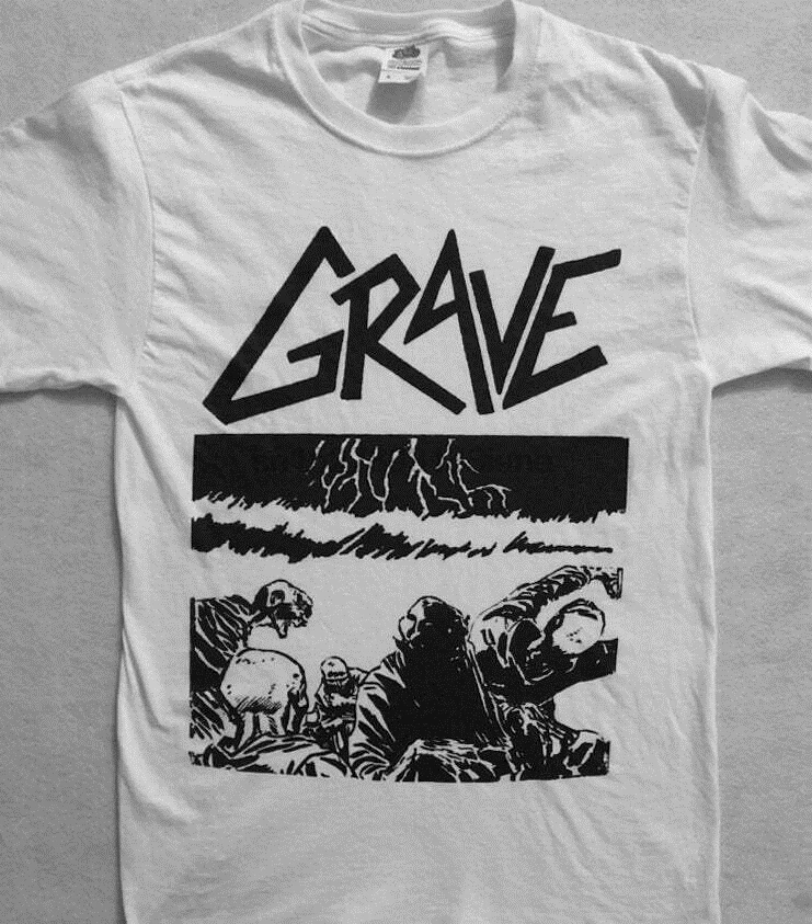 Футболка с надписью &quotGRAVE&quot &quotDeath Metal&quot &quotdemo art&quot &quotCARCASS&quot &quotROTTREVORE BOLT THROWER&quot