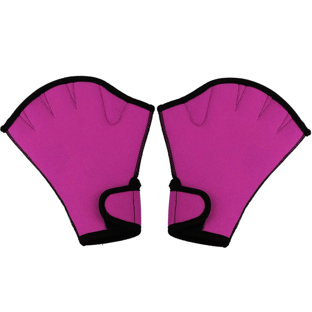 Newly 1 Pair Swimming Gloves Aquatic Fitness Water Resistance Aqua Fit Paddle Training Fingerless Gloves 6