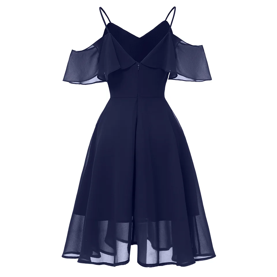 dark blue cocktail dress