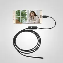 Объектив эндоскоп 1,5 м бороскоп телефон змея IP67 камера Android СВЕТОДИОДНЫЙ 5,5 мм осмотр видео USB OTG Водонепроницаемая трубка HD
