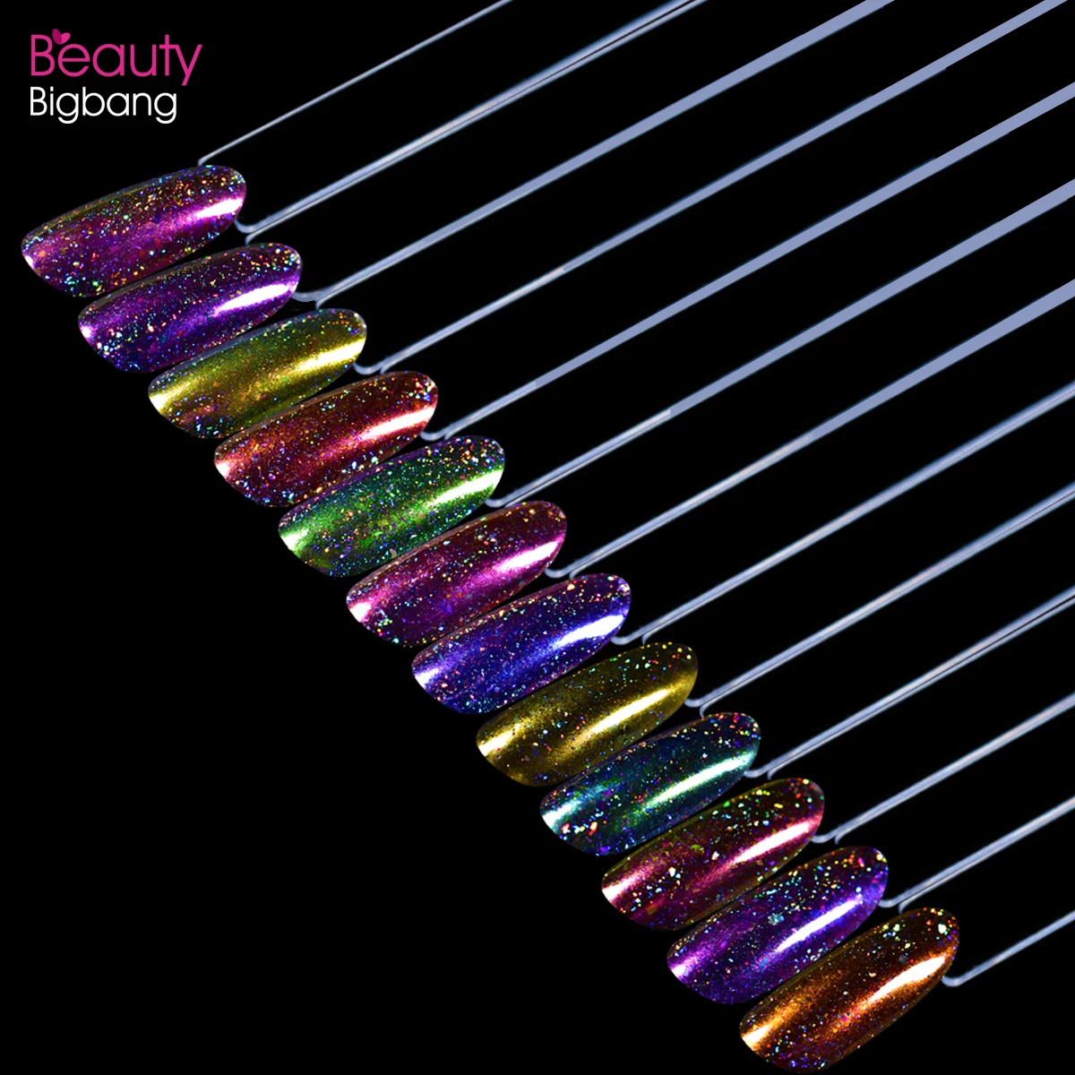 Блеск для ногтей BeautyBigBang 0 1 г 12 цветов блестящий Звездный порошок дизайна
