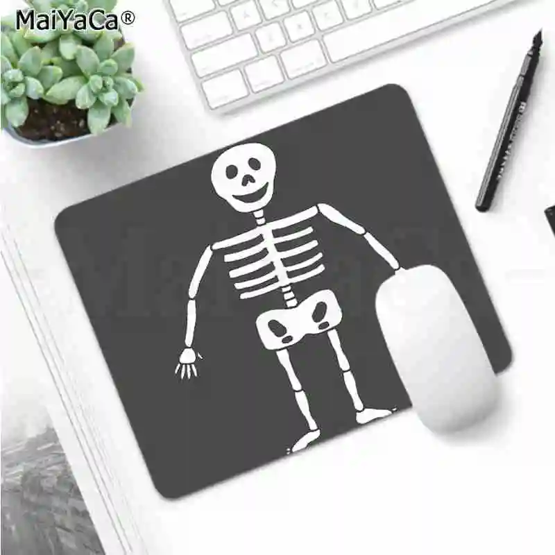 No Lock Edge25x29cm MaiYaCa Высокое качество Забавный Скелет кости ноутбук компьютер коврик для мыши Гладкий блокнот настольные компьютеры мат игровой коврик для мыши - Цвет: No Lock Edge25x29cm