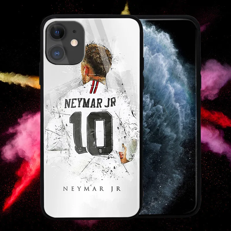 Inspired by Neymar silicone iPhone case Neymar phone silicone case 7 plus iPhone X iPhone XR iPhone XS Max iPhone 8 iPhone 6 cover 6s 5 5s se slim silicone case for Apple iPhone football ball 