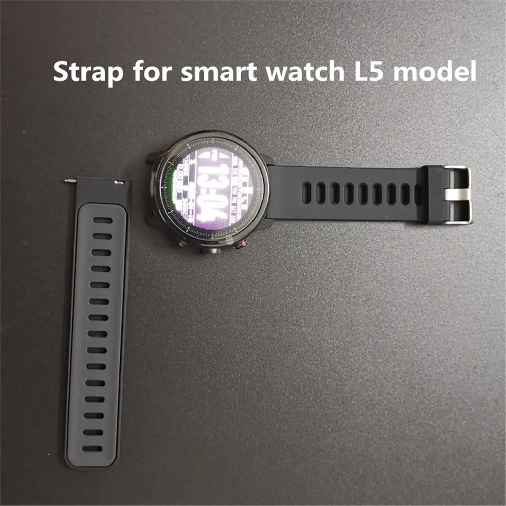 Силиконовый ремешок для умных часов L5 VS L8 quick release 22 мм ширина с двойной иглой двухцветный ремешок ремешок