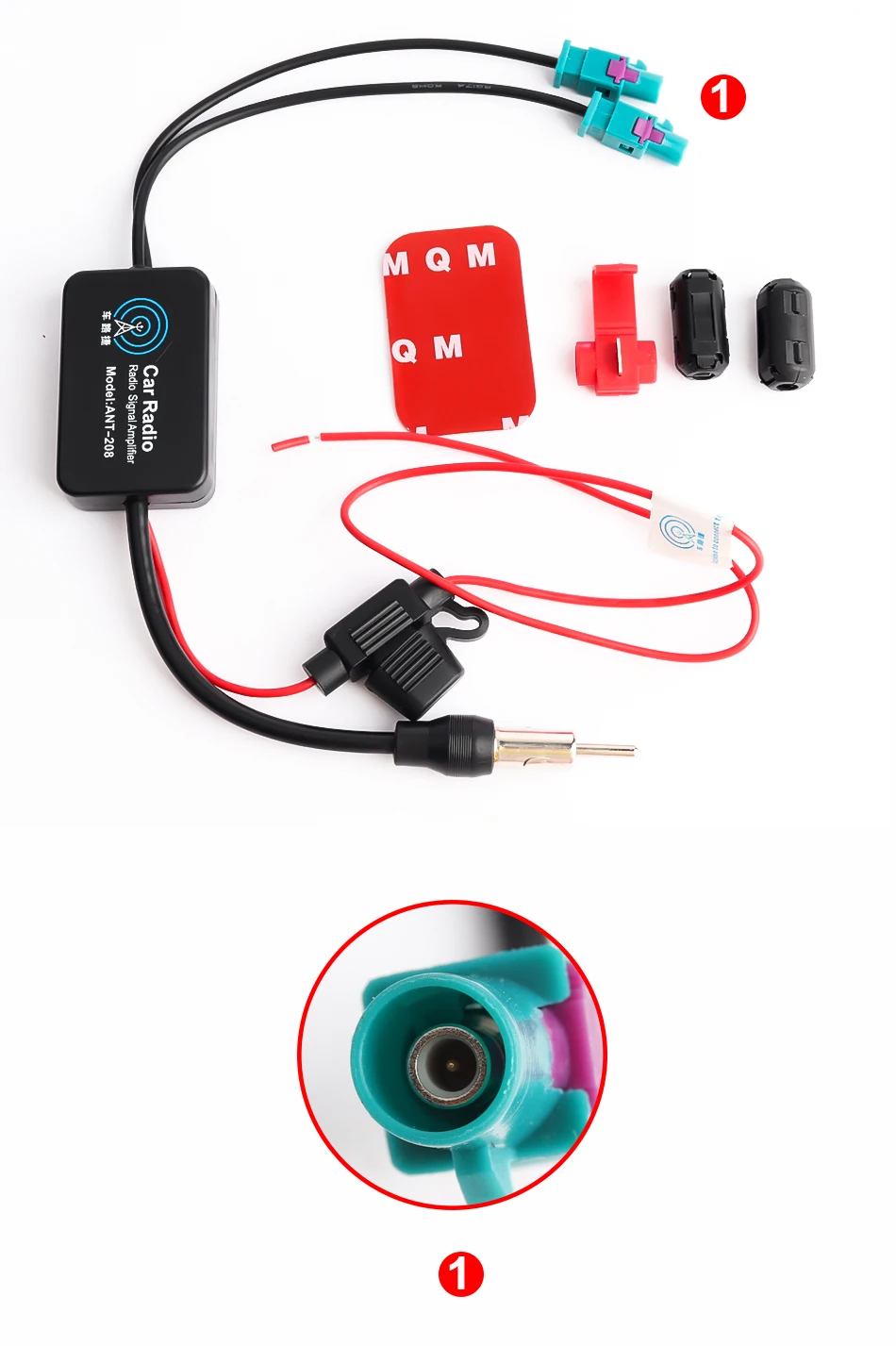 

12 В автомобильное радио FM/AM Антенна Усилитель сигнала Усилитель для Audi Volkswagen FAKRA II разъем бустер