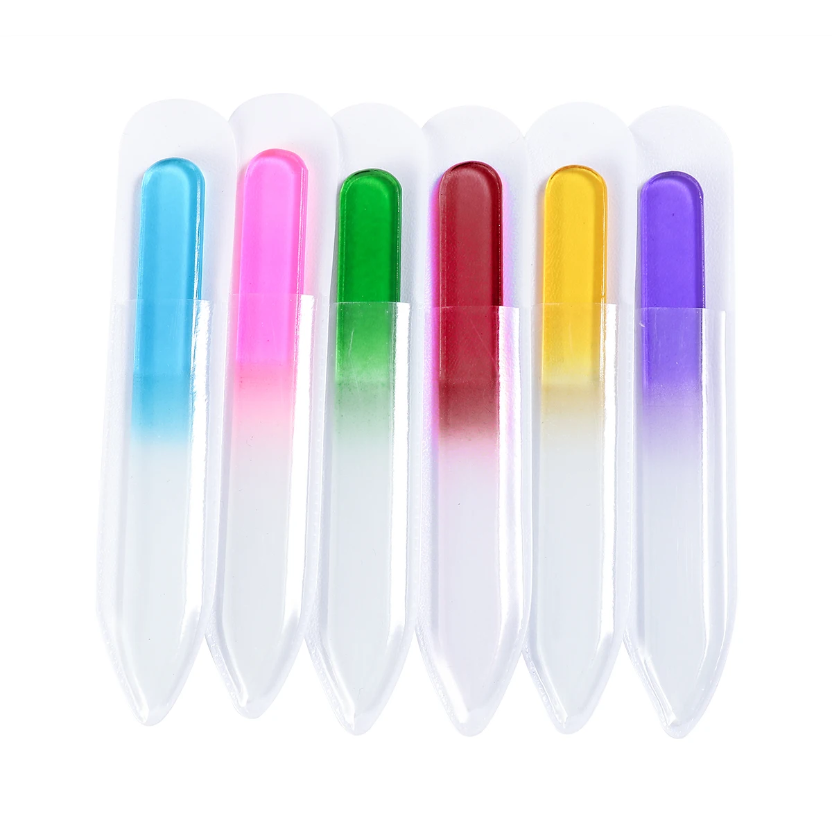 6 Pz/Set 9Cm Lima Per Unghie In Vetro Colore Casuale Lima Per Lucidatura Di Cristallo Lima Per Manicure Per Unghie Per Donna Ragazza Trucco Strumento