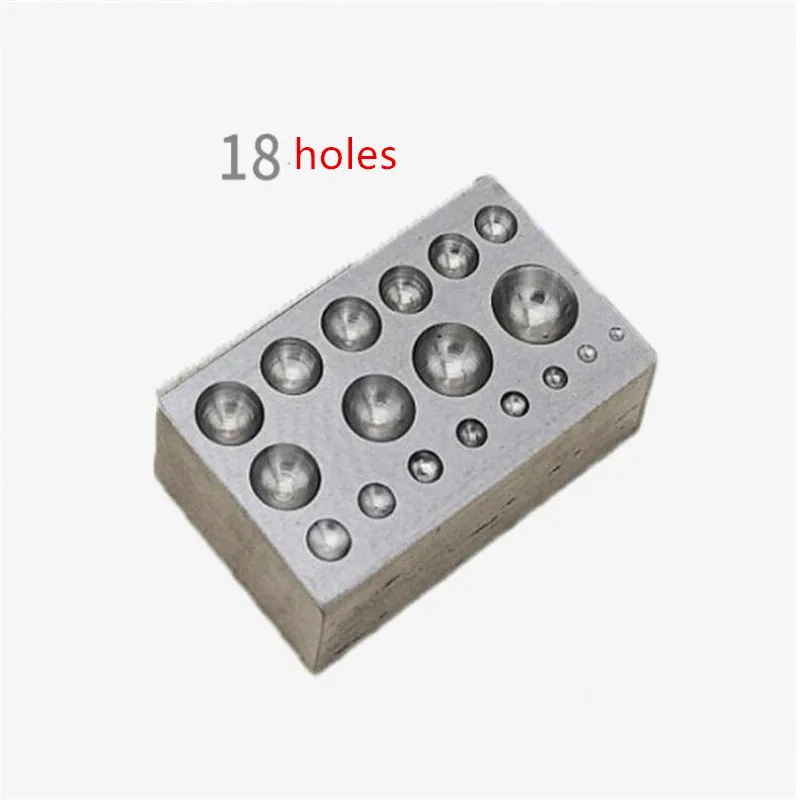 Thick long flat square anvil, rectangular nest for drilling half round flat anvil