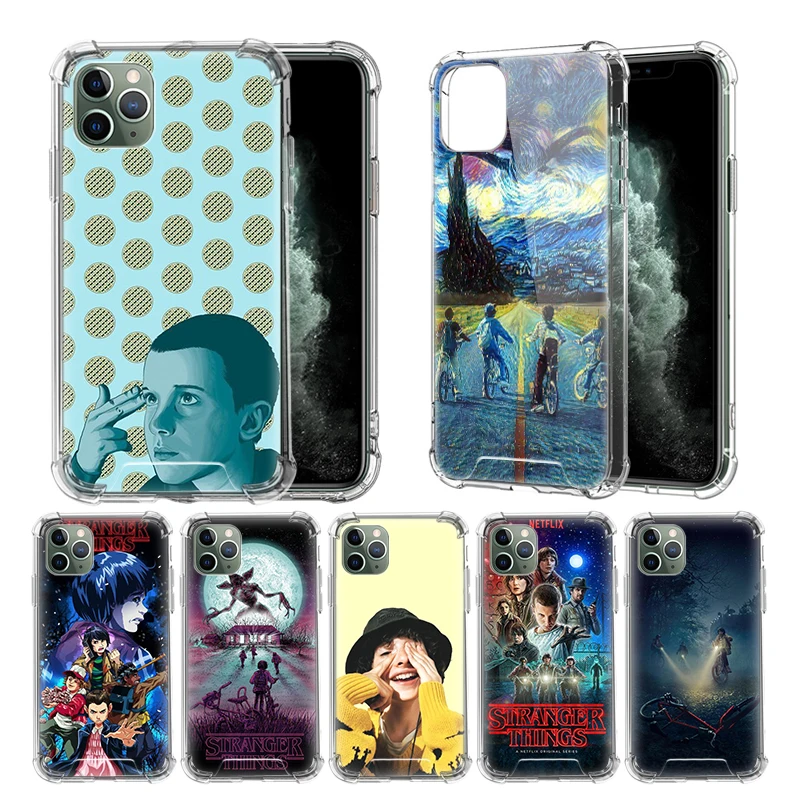 TV Stranger Things Case For Apple iPhone 11 Pro XR X XS Max 8 7 6 6S Plus Airbag Anti-Fall Clear Soft Phone Coque Sac | Мобильные