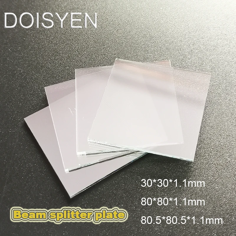 

50R/50T Optical Beam Splitter Plate 30*30*1.1mm Optical Glass Plates Beamspl Laser Lens For Lasers Spectrum Analysis Instruments