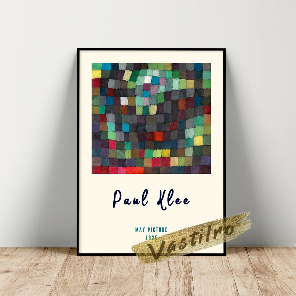 Poster Di Mostra Del Museo Di Paul Klee, Paul May Picture Wall Art, Color Block Wall Picture, Klee Vintage Geometry Abstract Prints
