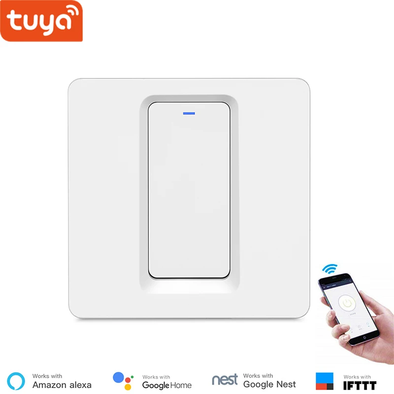 Tuya Smart Life Wi-Fi светильник настенный переключатель беспроводное управление 100 ~ 240 В