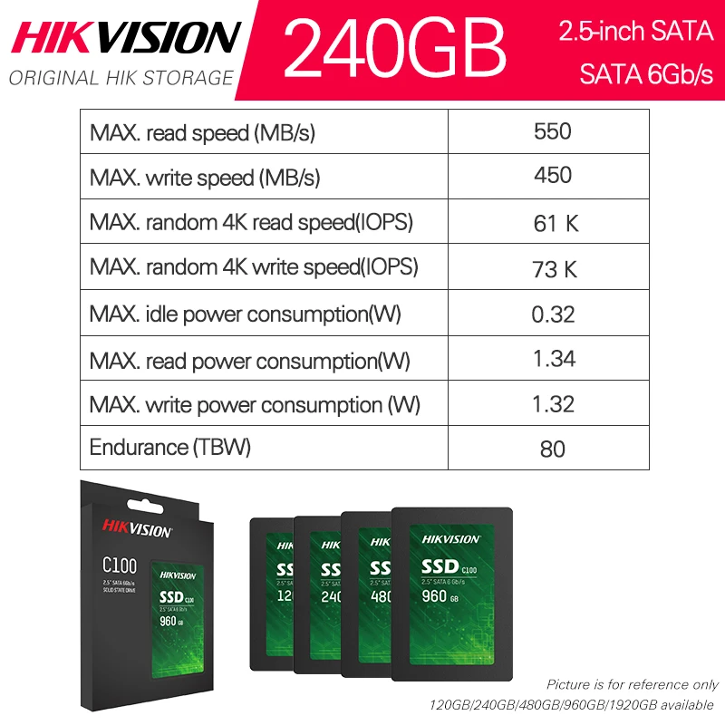 Hikvision hikstorage ssd 550 mb s max