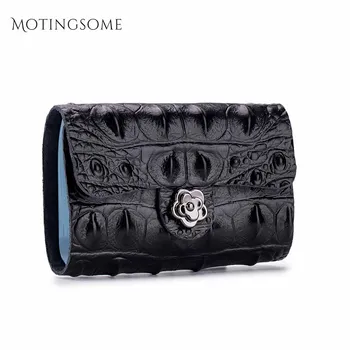 

Crocodile Genuine Leather Wallets and Purses Short Style Alligator Wallet Short Wallet Card Holder Mini Bag Luxury Design 2020
