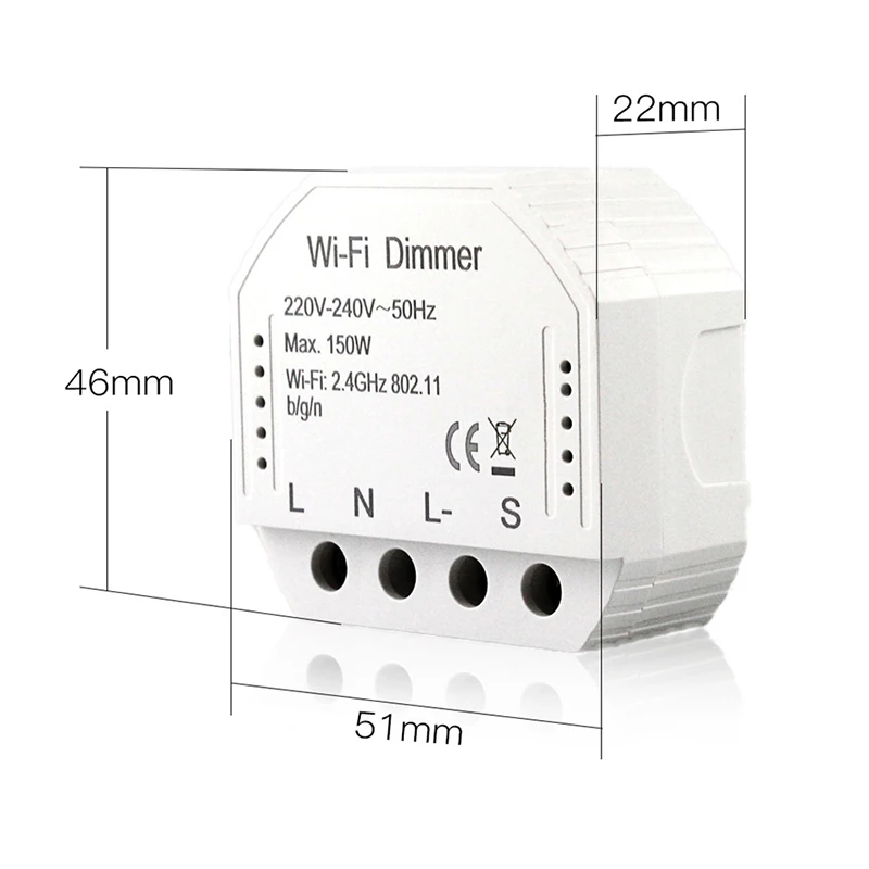 DIY умный WiFi свет светодиодный диммер переключатель Smart Life/Tuya приложение дистанционное управление 1/2 переключатель, работает с Alexa Echo Google Home