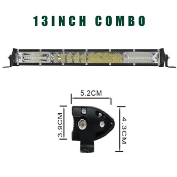 

Car Styling Spot Combo Light 7 13 20inch 12V 6000K Led Work Light Bar For Trucks Forklifts SUV Off-road Engineering Vehicles