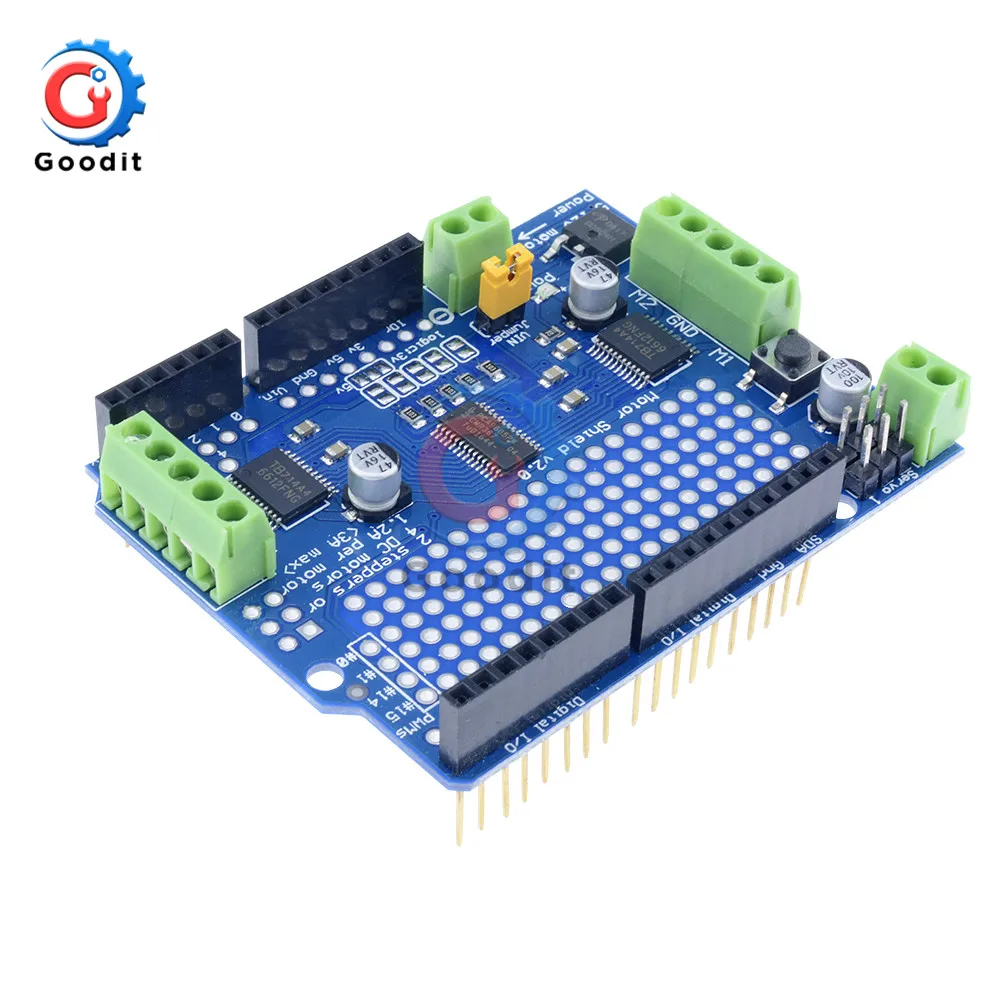 TB6612 Mosfet шаговый двигатель PCA9685 стандартный IIC I2C PWM сервопривод щит V2 для Arduino Robot Mega