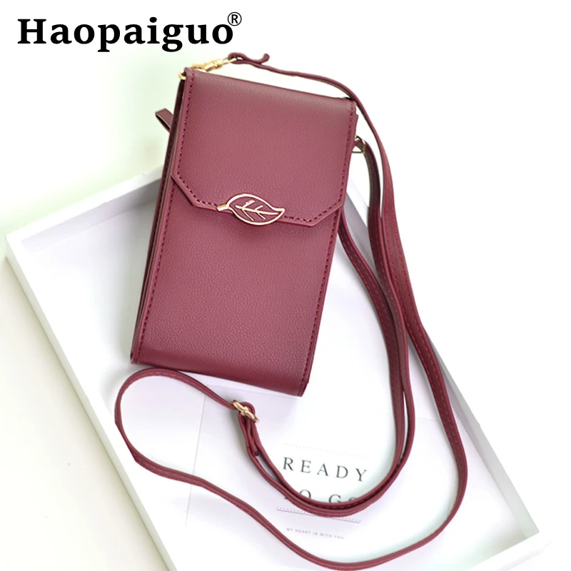 

Modis Women Messenger Phone Coin Bag Small Hasp Card Holder Wallet Lady Leather Purse Zipper Lock Shoulder Bag Crossbody Bags