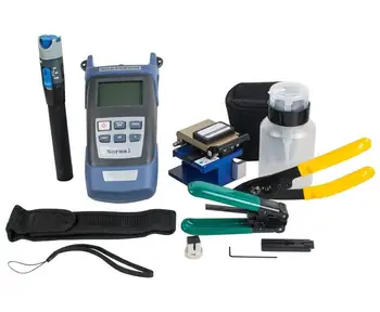 

Fiber Optic FTTH Tool Kit With FC-6S Fiber Cleaver And Optical Power Meter 1MW Visual Fault Locator Wire Stripper Tool Kits Set