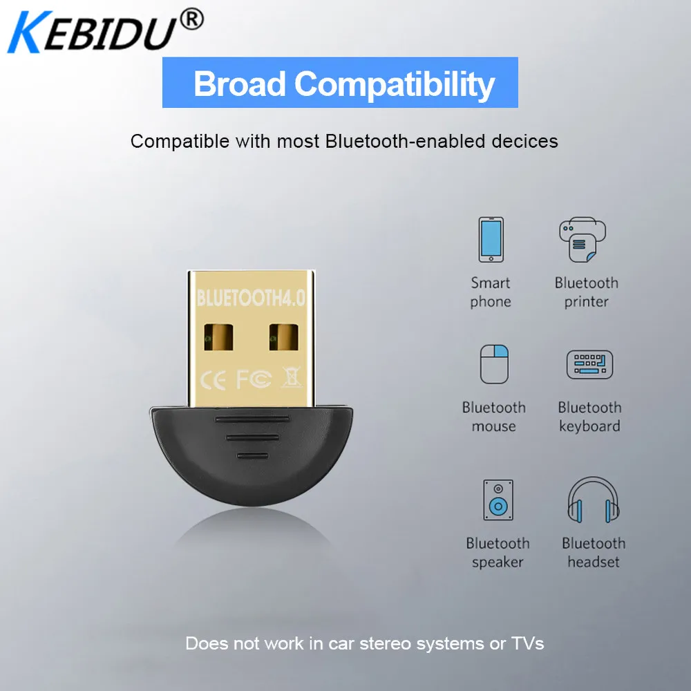 Мини USB Bluetooth адаптер Kebidu V 4 0 двухрежимный bluetooth-адаптер беспроводной