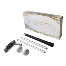 Портативный Гольф-клуб из цинкового сплава; гольф-Паттер; гольф-Тренировочный Набор содержит Болотную головку и тренировочный мяч