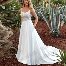 

2022 Fancy Aline Strap Wedding Dresses Gown Appliques Big Train Sposa Vestidos Bridal Party Suit Robe De Mariée Custom Made Plus