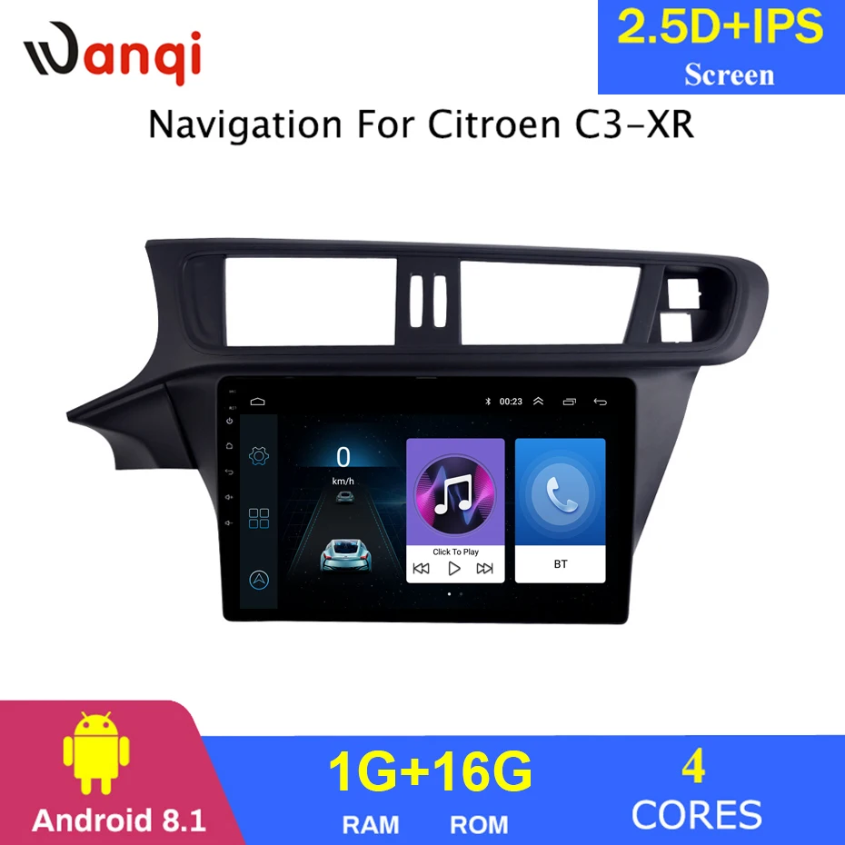 Для Citroen C3-XR- автомобильный Радио Мультимедиа Видео плеер навигация gps Android 8,1 аксессуары SWC BT wifi седан без dvd