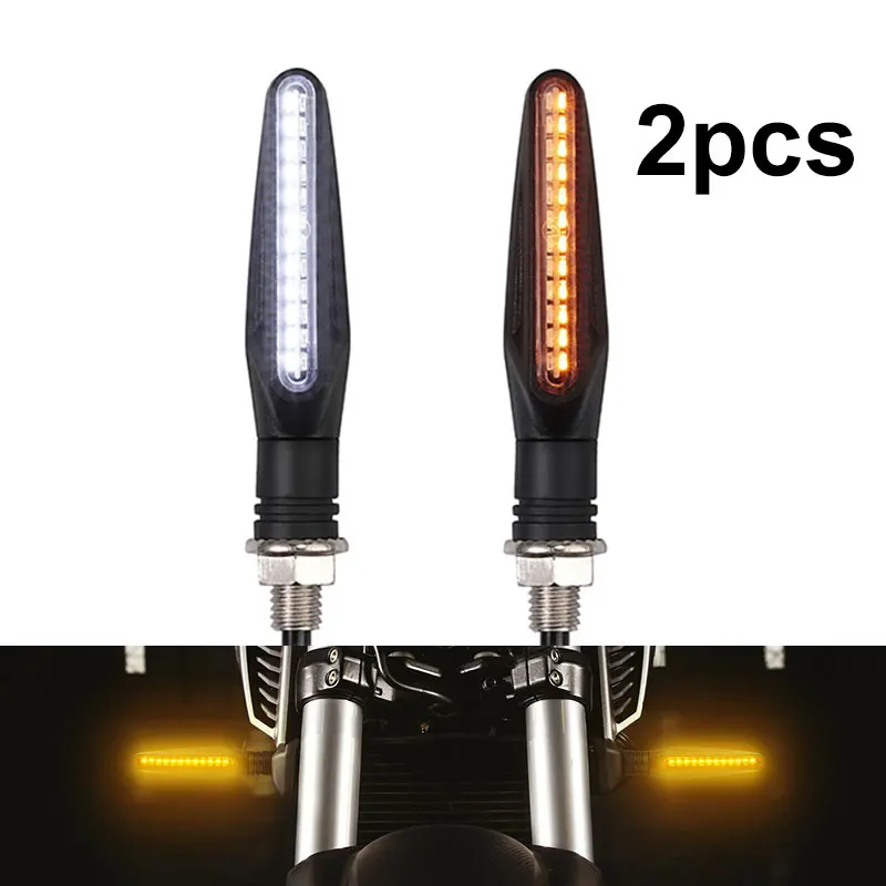 

DERI 24LED Motorcycle Turn Signal Indicator Lights Flowing Water Blinker Day Running Brake Lamps Flasher Motorcycle Led Light