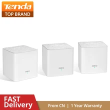 Tenda MW3 Home Wireless WiFi Bridge Extender System 2.4G/5.0G Dual-Band AC1200 Wireless Router and Repeater APP Remote Manage