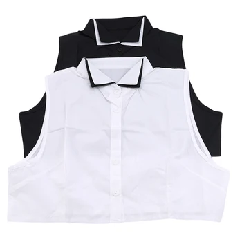 

2019 New Women Cotton Wild Shirt Fake Collars Fashion Detachable Solid Lapel Choker Fake False Collars Women Clothes Accessories