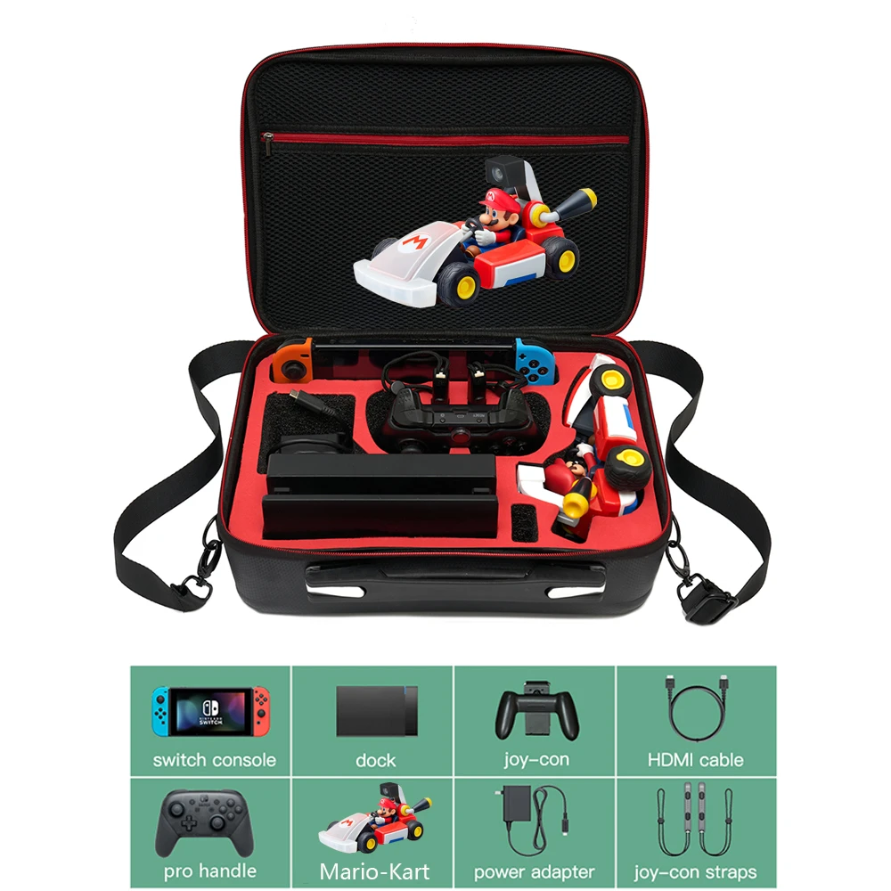 de transporte protector, bolsa de almacenamiento de viaje para consola Nintendo Mario Kart, JOYCON Switch Pro, base para TV|Bolsas| - AliExpress