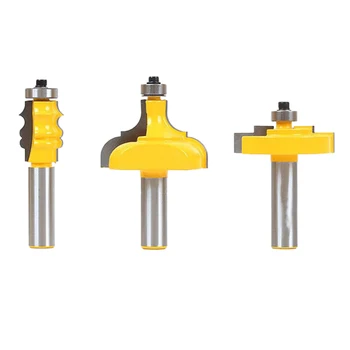 

3Pcs Woodworking Door Frame Router Bits Lace Door Trimmer Milling Cutter 2020 New Arrival - Yellow