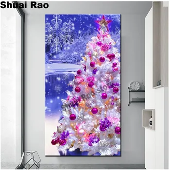 

Merry Christmas tree Images diamond painting European new year Diamond mosaic full square pictures of rhinestones Fantasy art