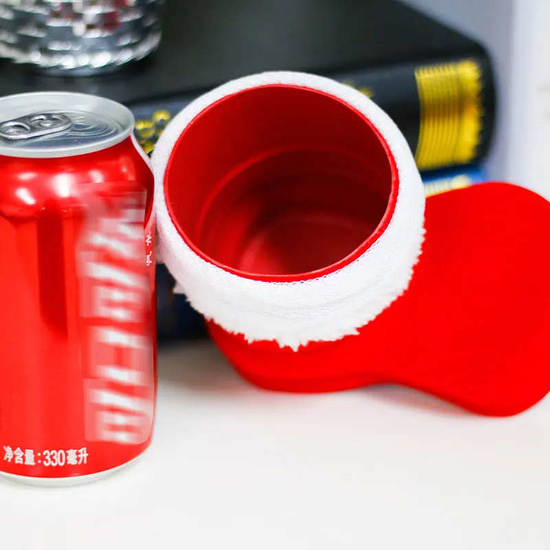 Christmas Wine Cola Bottle Boots Xmas Festival Candy Bag Decoration Creative