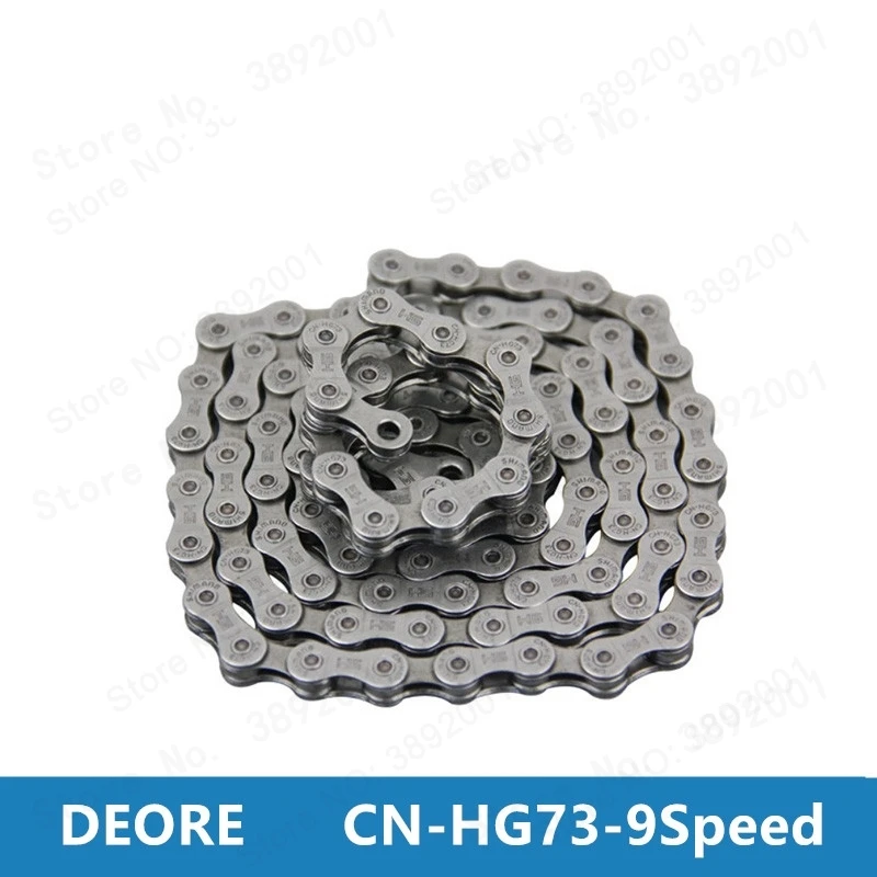 Новый HG73 цепь DEORE MTB горный велосипед HG73-9 9 скоростей 116 звеньевая велосипедная