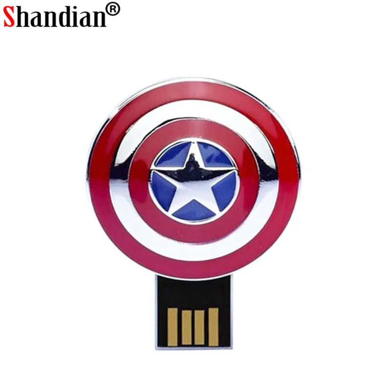 SHANDIAN, большой объем, Железный человек, флешка, 4 ГБ, 8 ГБ, металлическая Водонепроницаемая флешка, 16 ГБ, 32 ГБ, 64 ГБ, usb флешка, флешка, u-диск, подарок