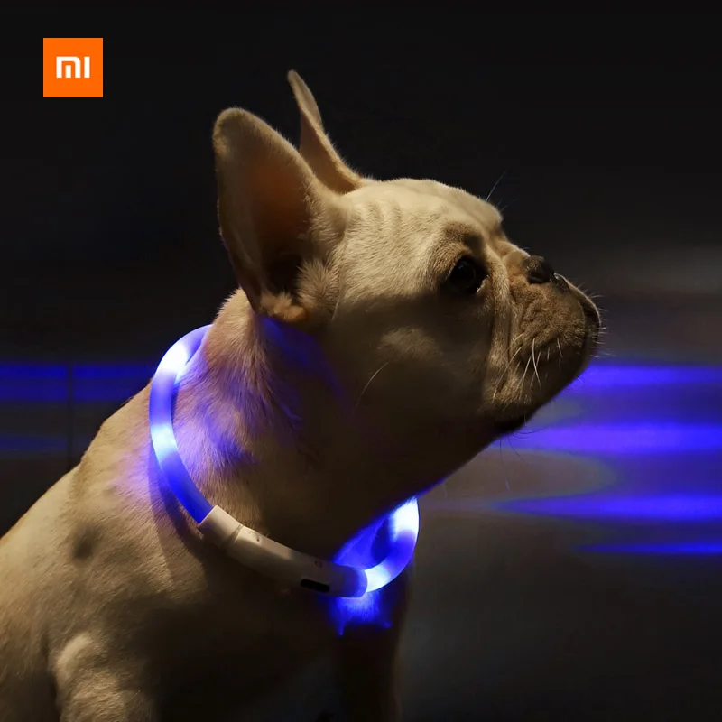 Xiaomi Youpin ошейник для домашних животных анти-потеря/Избегайте авария автомобиля ошейники для собак ошейники светодиодная USB зарядка товары для домашних животных