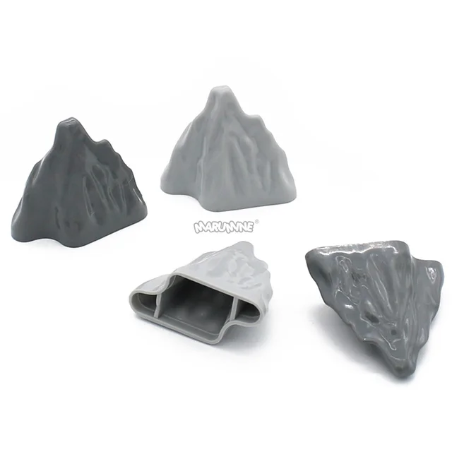 Marumine Stone Rock Panel Irregular Rockery Constructor Garden City Buildings Classic Bricks MOC Educational Toys For Children 4