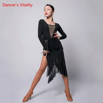

New Latin Dance Performance Clothes Female Adult Temperament Dress Profession Competition Practice Dancing Clothing