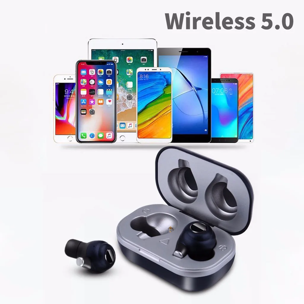 TWS беспроводные наушники 3D стерео мини Bluetooth 5 0 с двойным микрофоном спортивные
