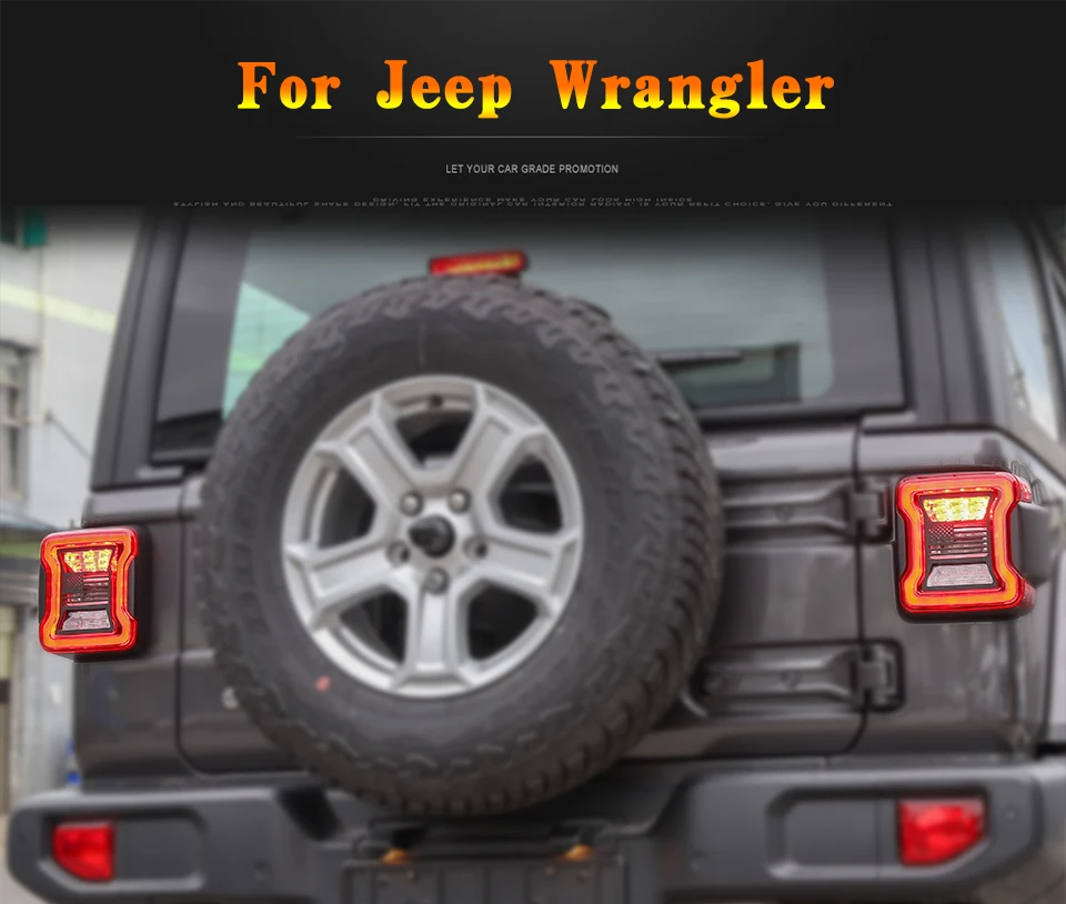 1SHINEKA Metal Lamp Hoods for Jeep Wrangler JL Rear Tail Light Cover Decoration Guard for Jeep JL Wrangler 2018 Accessories